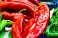 Red and green peppers Royalty Free Stock Photo