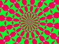 Red green pink mandala background, abstract texture, graphics Royalty Free Stock Photo