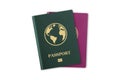 Red and Green Realistic International Passport on White