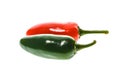 Red and green ripe jalapeno chili hot pepper Royalty Free Stock Photo