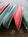 Red and Green Rowboats Royalty Free Stock Photo