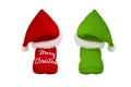 Red and Green Santa Claus back