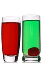 Red and green shots Royalty Free Stock Photo