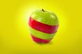 Red and green sliced apple Royalty Free Stock Photo