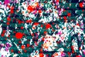 Red and green splatter digital piant abstract background