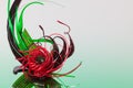 Red and green sugar sculpture