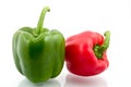 Red and green sweet paprika
