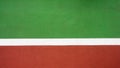 Red and green tennis court. Royalty Free Stock Photo