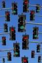 Red and green traffic lights