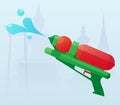 Red-green water gun.