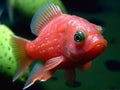 red and green Watermellon fish hybrid.Generative AI