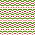 Red and green wavy lines. seamless texture with white rolling lines on white background