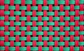 Red and green weave pattern Royalty Free Stock Photo