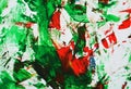 Red green white blurred painting watercolor background, abstract painting watercolor background