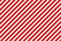Red, green and white diagonal stripes background vector illustration. Candy cane pattern for Christmas or New Year Royalty Free Stock Photo