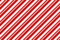 Red, green and white diagonal stripes background vector illustration. Candy cane pattern for Christmas or New Year Royalty Free Stock Photo
