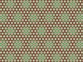Red, green, and white hexagons create a festive pattern. Royalty Free Stock Photo