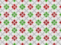 Red, Green and White plaid pattern with stripes Fur texture carpet design for use as a Christmas Holiday background or paper. Royalty Free Stock Photo