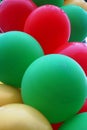 Red, green and yellow balloons Royalty Free Stock Photo