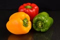 Red, Green and Yellow bell peppers