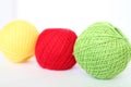 Red, green and yellow threads Royalty Free Stock Photo