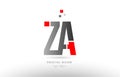 red grey alphabet letter za z a logo combination icon design