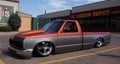 Red And Grey Lowrider Truck With Hydraulics