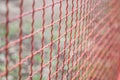 Red Grid Steel Background, Metal Net Background, Metal Wire Text