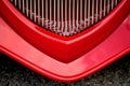 Red grill classic car Royalty Free Stock Photo