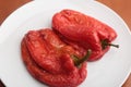 red grilled peppers as bbq food