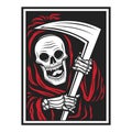 red grim reaper vector illustration Royalty Free Stock Photo