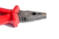 Red grip steel engineer equipment pliers with clipping path