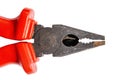 Red grip steel engineer equipment pliers with clipping path