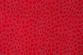 Red grunge background. Canvas of antique wallpaper with a pattern of circles.
