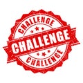 Red grunge challenge stamp