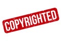 Red Grunge Copyrighted Rubber Stamp Isolated On White Background Royalty Free Stock Photo
