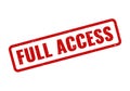 Red grunge rubber stamp displaying FULL ACCESS text for permissions and unrestricted entry Royalty Free Stock Photo