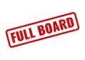 Red grunge rubber stamp with FULL BOARD text indicating complete coverage or services Royalty Free Stock Photo