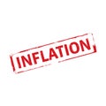 Red stamp and inflation. Vector Illustration.