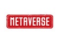 Red stamp and text metaverse. Vector Illustration