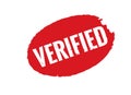 Red stamp and text verified. Vector Illustration