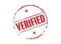 Red stamp and text verified. Vector Illustration