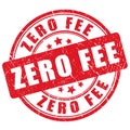 Stamp zero fee Royalty Free Stock Photo