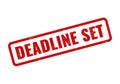 Red grunge textured rubber stamp clearly indicating an important business deadline is set Royalty Free Stock Photo