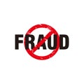 Red Grungy Stop Fraud Illustration Template Vector Royalty Free Stock Photo