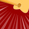 Red guitar background Royalty Free Stock Photo