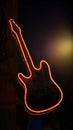 Guitar neon sign