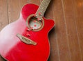 Red Guitar with Hearts, Love notes on strings