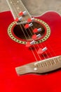 Red Guitar with Hearts, Love notes on strings