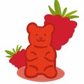 Red gummy bear illustration Royalty Free Stock Photo